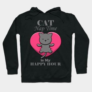 cat and dog naptime is my happy hour Hoodie